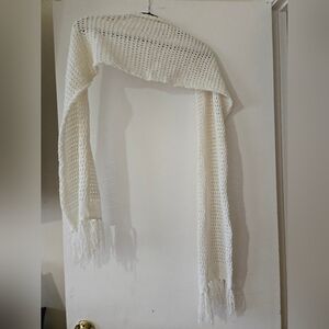 Chic Cream Colored Knit Women's Scarf